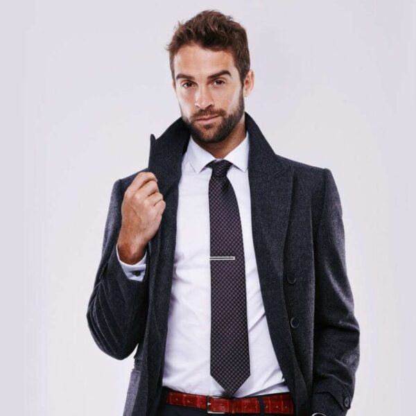 Men's Black Trench Coat